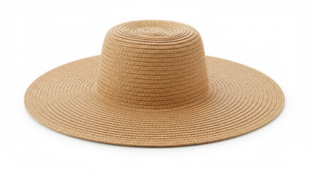 Elegant Beige Straw Boater Hat: Sun Protection and Summer Style. This meticulously crafted straw hat features a wide brim for ample sun protection, perfect for beach days, garden parties, or stylis...