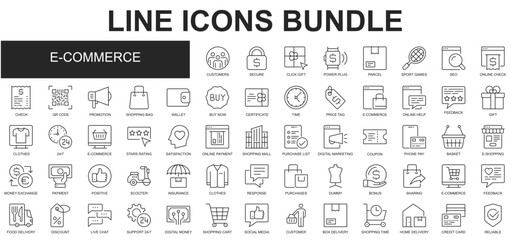 E-Commerce Icons Bundle vector collection