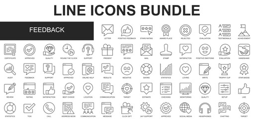 Feedback Icons Bundle vector collection