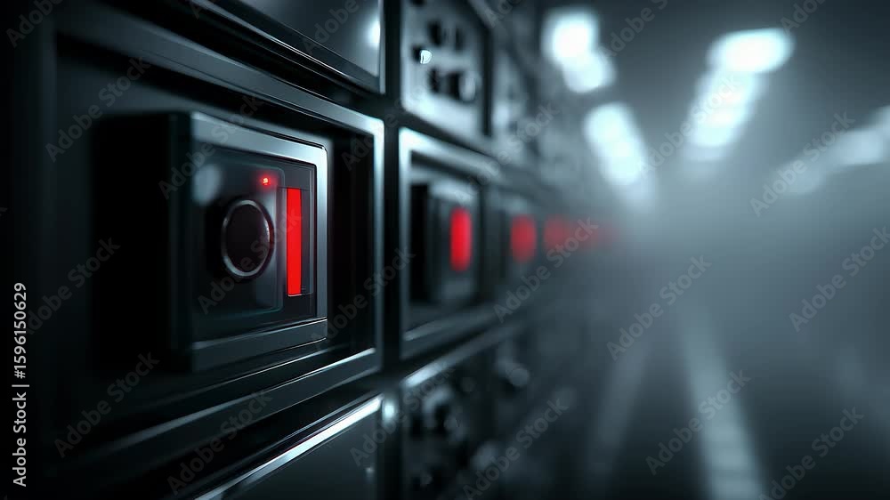 Aufkleber future technology data center core operations indicator