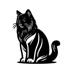 black male cat vectors symbol design