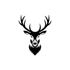 simple deer antler logo simple design