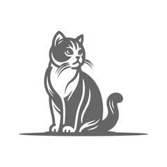 cat vector icon grey color symbol design