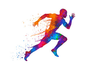 silhouettes of jumping people