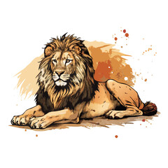 lion on a white background