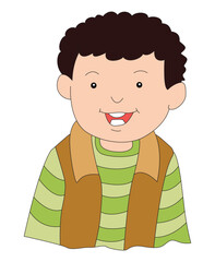 Smiling boy isolated on white background