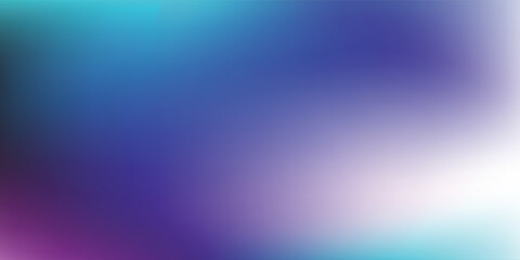 Abstract Blurred purple pink and blue teal color gradient background. Beautiful wave backdrop. Vector illustration for your graphic design, banner, poster, card or wallpaper, theme