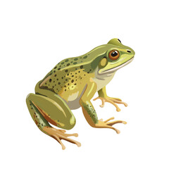 frog on white background