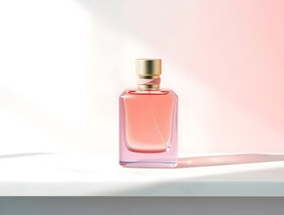 Product mockup Elegant Pink Perfume Bottle Luxury Fragrance Product Photography Scented Product Display Cosmetic Branding Beauty and Wellness