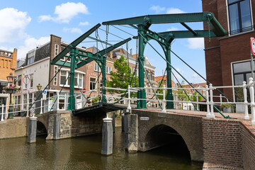 Fototapeta premium Historic green drawbridge 