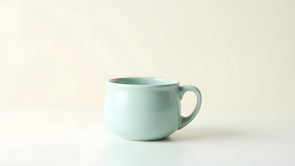 Obraz premium Modern cup design with natural tones and smooth shape. 