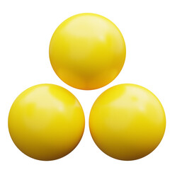 dodgeball set consisting of 3 balls, designed in a simple yet stylized fashion. Great for arcade games, stylized scenes, or mobile game environments