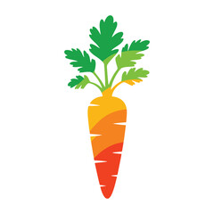 Vibrant carrot with green leaves vegetable food