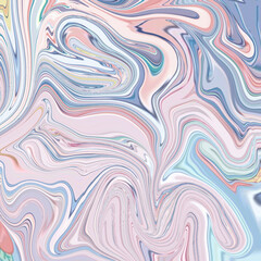 Abstract pastel marble swirl texture in soft flowing lines. Vibrant fluid movement design perfect for backgrounds, fashion prints, and modern visual art.