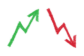 Hand drawn arrow symbol. Business clipart. Single element for design