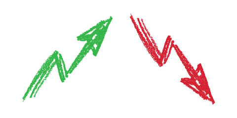 Hand drawn arrow symbol. Business clipart. Single element for design