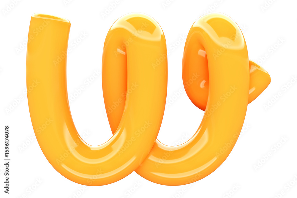 Aufkleber sweet bubble gum 3d font character w. high quality 3d rendering playful typography element.