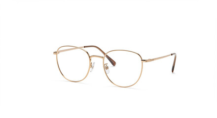 Elegant Rose Gold Metal Frame Eyeglasses: A High-Resolution Product Shot for Fashion and Eyewear Websites, showcasing a sophisticated and stylish design perfect for a modern and trendy aesthetic. T...