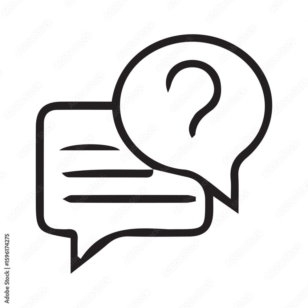 Fototapete chat box with question mark vector