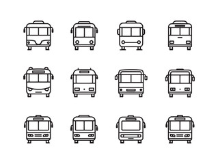  Intercity coach line art transportation sketch