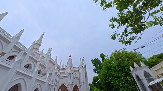 St. Thomas Cathedral Basilica, is a church of Roman Catholic Archdiocese of Madras and Mylapore Church, Chennai, Tamil Nadu india. when it was built by the Portuguese over the tomb of Thomas in 1896.