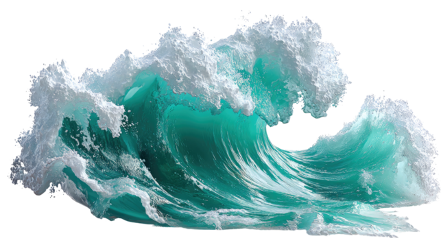 Oceanic Majesty: A breathtaking capture of an ocean wave. A vibrant and dynamic display of nature's raw power and exquisite beauty. Its turquoise hues and foamy crest evoke a sense of wonder and awe.