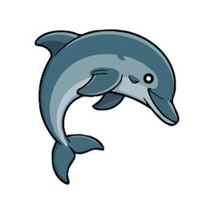 Obraz premium Blue dolphin leaping from water marine mammal aquatic animal