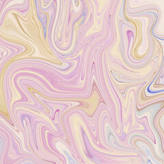 Colorful marble-style swirl design in pink, cream, and soft hues. An abstract pastel texture ideal for modern art, print, or digital backgrounds.