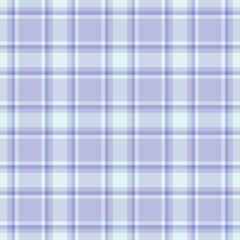 Checking textile pattern background, satin plaid seamless texture. Sketch tartan vector fabric check in light and light steel blue colors.