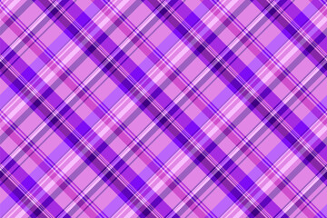 Purity pattern textile background, awesome fabric plaid seamless. Cowboy vector check tartan texture in purple and violet colors.
