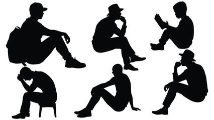 vector silhouettes of people