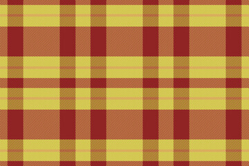 Classic plaid pattern in warm red  yellow hues. Traditional textile design perfect for backgrounds, fabrics, or adding a cozy, rustic touch. Versatile.