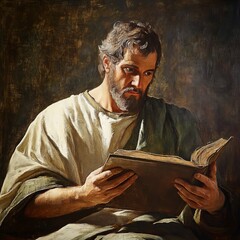 Washington D.C., United States - January 31, 2023: The Gospel of Luke of the Holy Bible New Testament