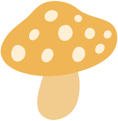 Hand drawn mushroom, cute fall sticker