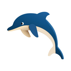 Black silhouette of a dolphin jumping mid air