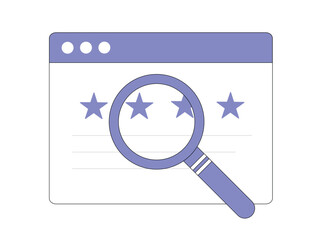 Website Review Analysis with Magnifying Glass