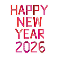 happy new year2026の赤い文字