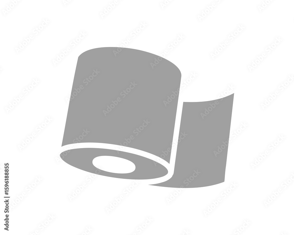 Poster abstract grey roll of paper icon. perfect for representing concepts of new beginnings, unwrapping po