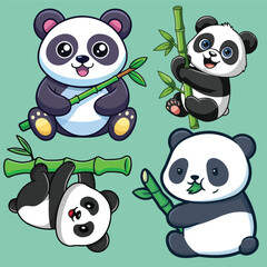 zittende pandabeer tekening