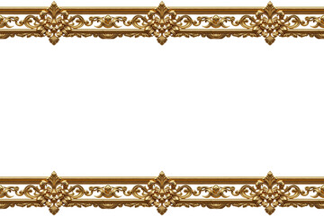 Fototapeta premium Elegant Golden Ornate Frame Decorative Border for Designs and Artistic Projects