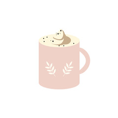 Mocha Drink with Chocolate Cream