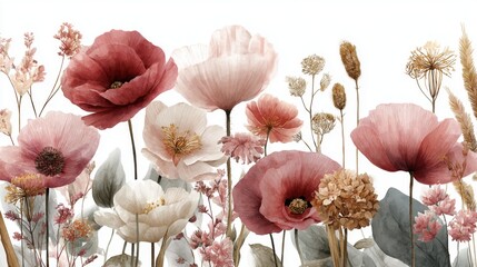 Pink And Red Poppies Soft