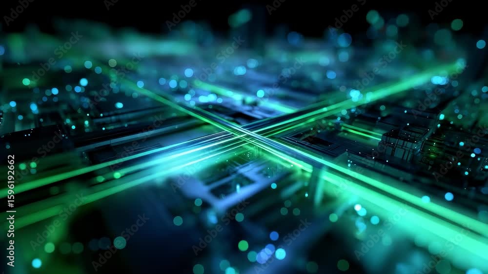 Aufkleber tech data pulse building future digital network