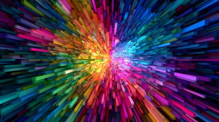 Explosive Color Burst and Neon Motion / カラフルな光の爆発とネオンのスピード