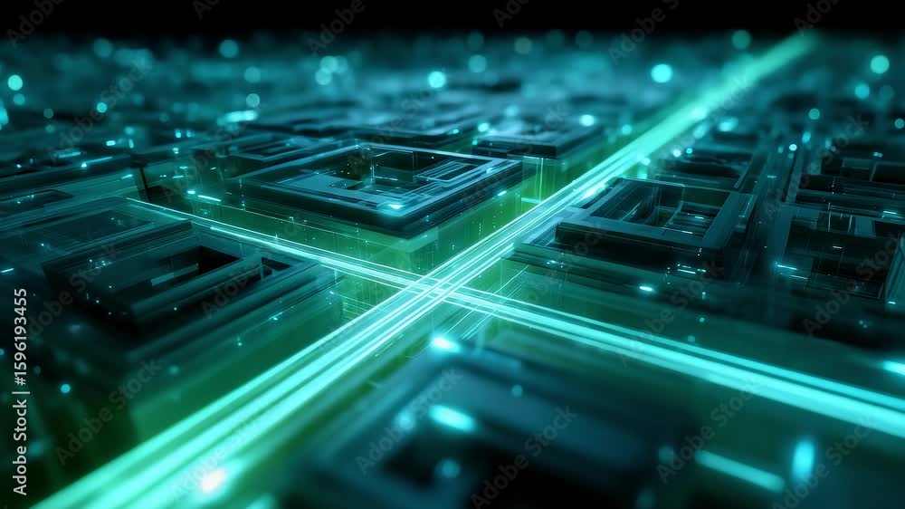 Aufkleber intelligent data network transmission tech abstract background