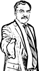 Handshake mature business man
