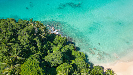 Aerial view on Panesa beach on Phuket, Thailand.