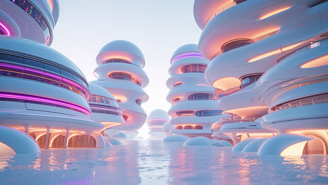 Zukünftige A1 Luxus weisse, runde Wohnungen