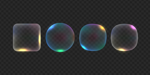 Liqiud glass panel. Transparent glass icon. Glass frames transparent. Ui and Ux glossy design