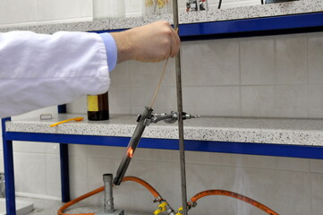 Chemical reaction in a test tube